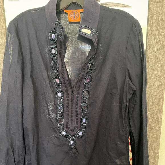 New Tory Burch top. Great with jeans, shorts and as a cover up. Size 10 $100 - Picture 1 of 5